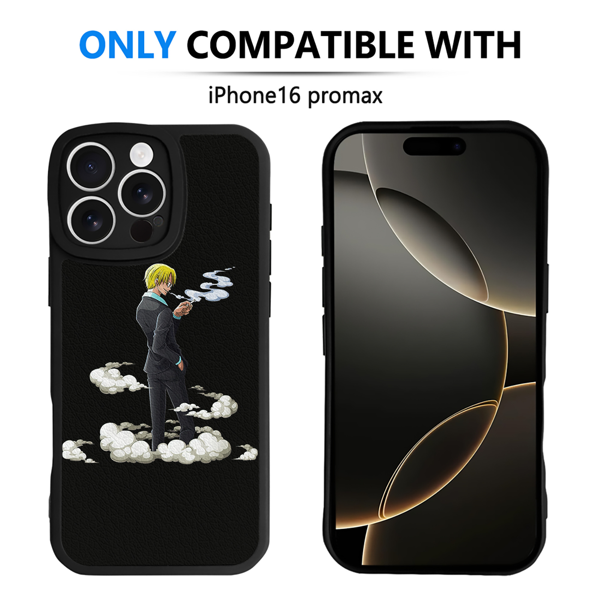 （画像用） ワンピース サンジ ONE PIECE Sanji 【iPhone 16シリーズ対応】シリコンスマホケース（レザー調） 材質：シリコン